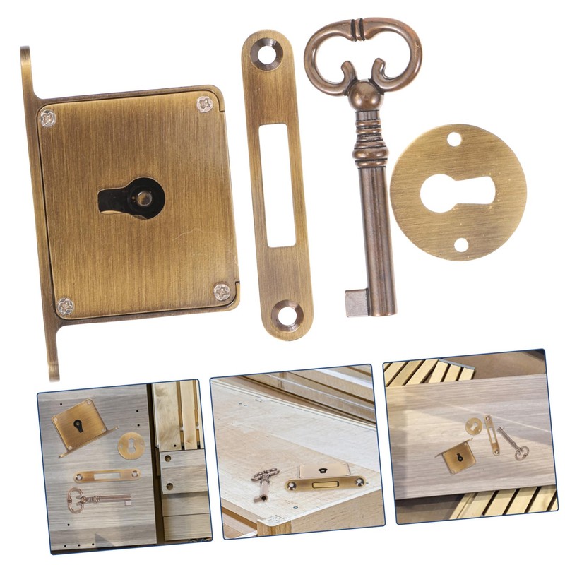 Angoily 1 Set Drawer Lock Cabinet Locks with Key Desk