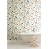 York Wallcoverings Ashford Toiles Papillon Removable Wallpaper, Blue/White