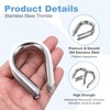 sourcing map 9/16" M14 Stainless Steel Thimble, 304 Stainless Steel