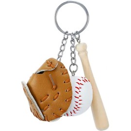 Llavero Beisbol 3 En 1 Bat, Guante Y Pelota Baseball