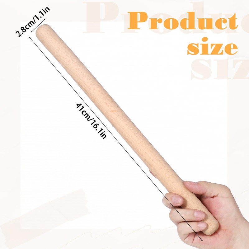 YBEATY Bamboo Massage Stick Solid Guasha Massage Roller Stick Relax
