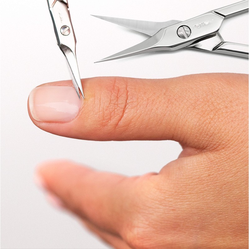 REMOS Manicure Cuticle Scissors Made of Hardened Steel for Cutting