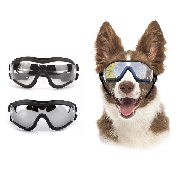 Billionchains Pack of 2 Dog Goggles Dog Sunglasses for Medium