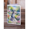 Caroline's Treasures Great Dane Spring Path Greeting Cards Pack of