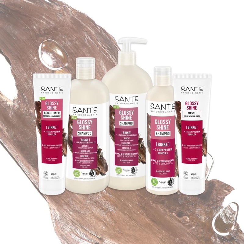 Sante Naturkosmetik Glossy Shine Shampoo, 250 ml