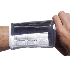 Unique Sports Triple Window Wrist Coach Football Playbook Band, White, 6 in x 4 in, Cotton