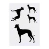 4 x 'Greyhound Silhouette' Temporary Tattoos - Water Resistant, Skin-Safe,