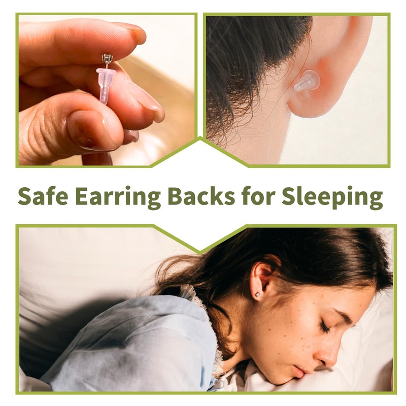 Silicone Earring Backs, Full Cover, 20PCS Clear Earring Backs Replacements,
