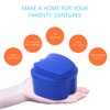 WUMUGE Denture Bath Box Cup, Denture Case with Denture Cleaner