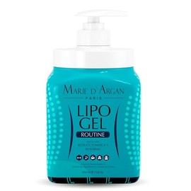 Marie d’Argan Gel Corporal Reductor Lipo Gel Routine 454 ml, Efecto Frío Reafirmante y Anticelulitis, Con Café, Té Verde, Soja, Toronja y Dermochlorel