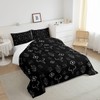 Black Aztec Bedding Set Western Boho Comforter Set,Rustic Cow Bull