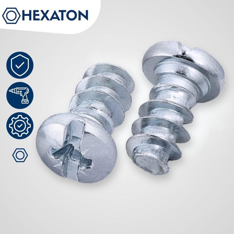 HEXATON Euro Screws with Round Head - 6.3 x 16