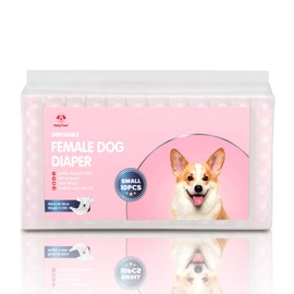 Flying Paws Disposable Female Dog Diapers, Puppy Diapers with Adjustable Elastic Waistline for Female Dog or Cat in Heat, Incontinence, Diaper with Wetness Indicator, S-40 Count