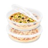 2 Pack 12 In 2-Compartment Round Food Storage Containers with