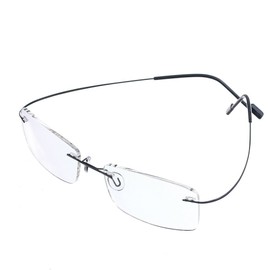 Rongchy Super Light 100% Titanium Working Rimless Reading Glasses +1.00 Strengths (Black, 3, x)