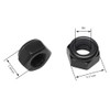 50Pcs M6 x 1.0mm Hex Lock Nuts Carbon Steel Nylon
