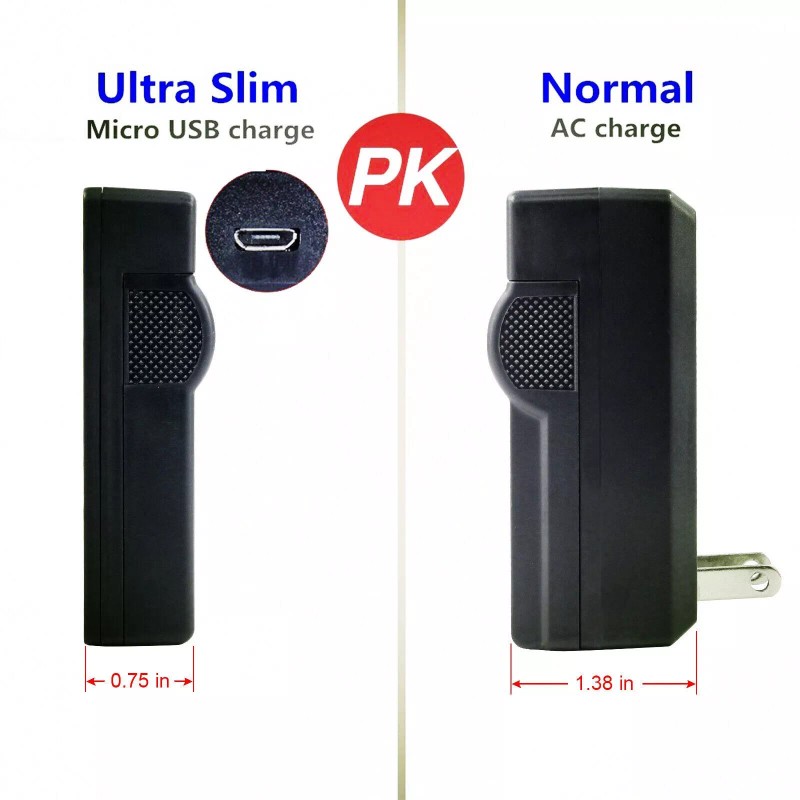 For Sony SLIM Charger & 2 battery for Sony NP-BK1