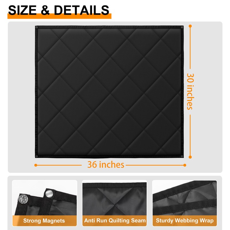 MyLifeUNIT Magnetic Fireplace Cover, 36" x 30" Fireplace Blanket for
