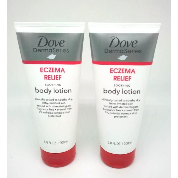 Dove Eczema Relief Soothing Body Lotion 6.8oz each EXP 3/20