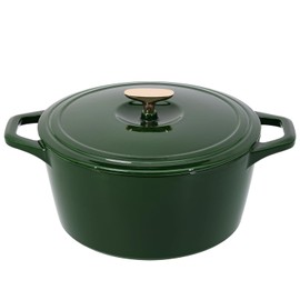 Flavehc Dutch Oven Pot with Lid Cast Iron Dutch Oven for Bread Baking 6QT Enameled Dutch Oven with Lid for Sourdough,Green