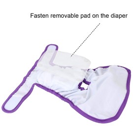 Teamoy Reusable Female Dog Diapers with Removable Pads(Pack of 4), Washable Doggie Diaper Wraps for Female Dogs, Super-Absorbent, Comfortable and Stylish, S