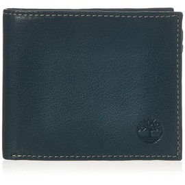 Timberland Men's Leather Wallet with Attached Flip Pocket, Navy (Blix), One Size