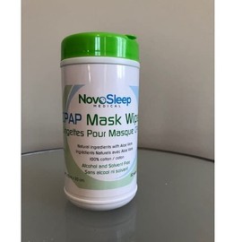 CPAP Cleaning Wipes-NovoSleep, 2 canisters of 62 wet wipes each ,All natural ingredients with Aloe Vera