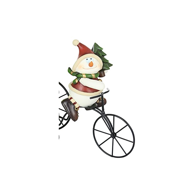Snowman Riding Bicycle Christmas Wine Bottle Holder