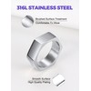 Stainless Steel Hexagon Geometric Ring for Men Women