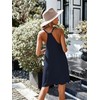 Ekouaer Women Nightgowns Spaghetti Strap Solid Nighties Sleeveless Sleepwear Dress,