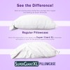 SuperGiantXL Pillowcase Extra Wide Pillowcases, 25” inches Wide! Designed to