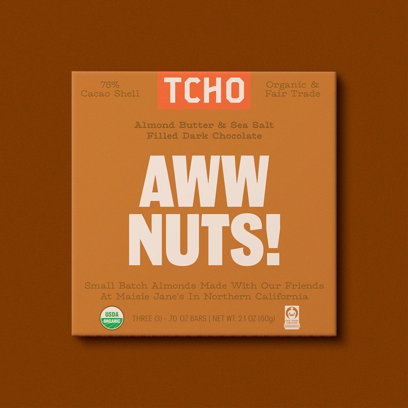 TCHO Aww Nuts! Dark Chocolate Bars (5 pack) | Plant