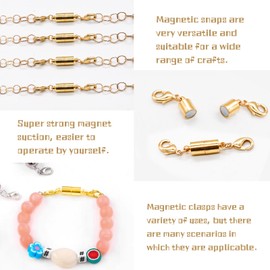 EuTengHao Magnetic Necklace Clasps and Closures with Lobster Clasp (18K Gold Plated