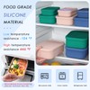 Keweis Silicone Food Storage Containers, Set of 3 Rectangular Bento