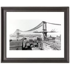 Manhattan Bridge Construction 03-23-1909 - Picture Frame 8x10 inches - Poster -