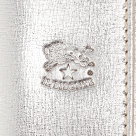 IL BISONTE Key Case, Leather, Genuine Leather, Cowhide Leather, Women's, Men's, Unisex, Silver