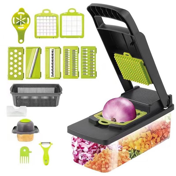 VIVIIHOO Vegetable Slicer 16 in 1, Vegetable Slicer and Dice
