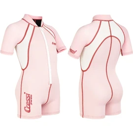 Cressi Shorty Kid - Muta Shorty per Bambini in Neoprene Ultra Stretch 1.5/2mm, Maniche Corte, XL (5/6 Anni), Rosa/Bianco