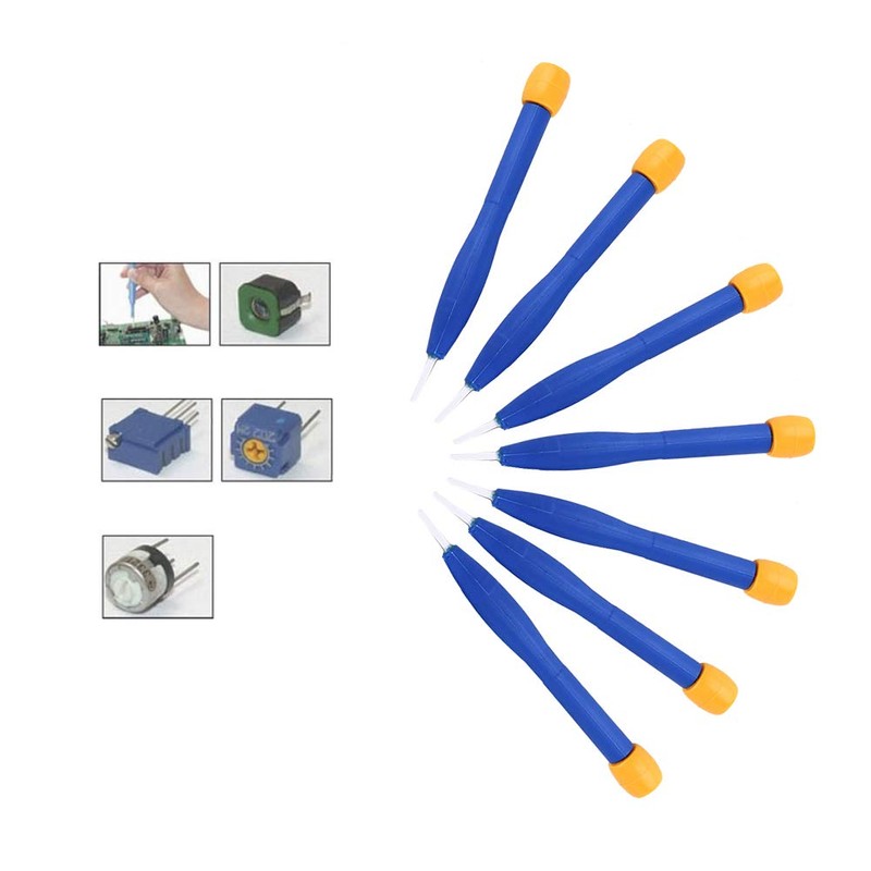 8-Piece Ceramic Screwdriver, Ceramic Slotted Screwdriver Set with Ceramic Bits