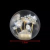 Real Flower Universal JDM Clear Crystal Real Flower Ball White