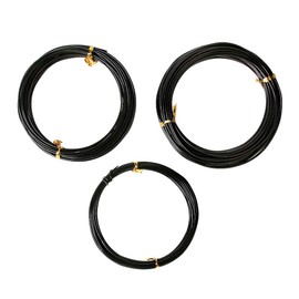Quality Black Long Lasting Bonsai Training Wire Set of 3 Sizes - 1.0mm, 1.5mm, 2.0mm (32 Feet Each Size)