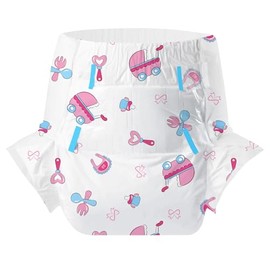 CutiePlusU Adult Diapers 2 Pieces,Baby Dream Disposable Incontinence Briefs with Tabs for Women and Men, Maximum Overnight Absorbency(Large 37"-47")