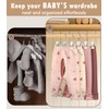DOIOWN 10 Pack Baby Pants Hangers with Clips, Toddler Non-Slip