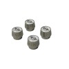 MINI Cooper Emblem Logo Silver Tire Valve Stem Caps Set