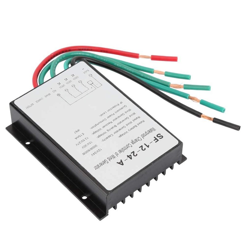 Wind Turbine Controller, Walfront Automatic 12V/24V 300W/600W IP67 Wind Controller