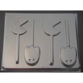Pac Man Ghost Video Game Chocolate Candy Lollipop Mold