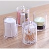 UPSTORE 2 Pieces Clear Acrylic Cotton Swab Holder with Plastic