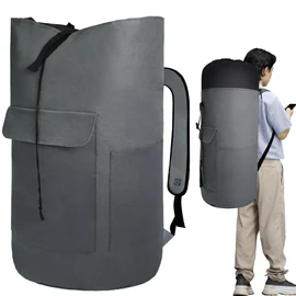 Caroeas Laundry Bag 125L Travel Laundry Hamper Large Capacity Storage Bag Portable Laundry Backpack Durable for Men College Dorm Laundry Suitable for Apartments Dark Gray