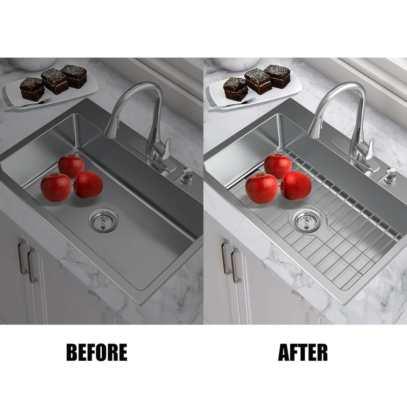 SunnyPoint 304 Stainless Steel Sink Protector Rack – Rust-Resistant Grid