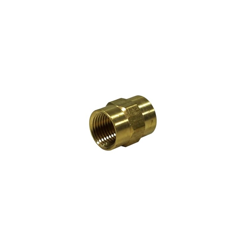 1/2" NPT, Industrial Solid Brass Threaded Female Equal Union Coupling